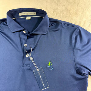 Men's Holderness & Bourne Navy Polo Shirt Medium Green Logo NWT